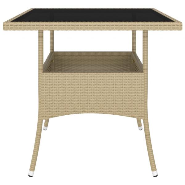 5-tlg. Garten-Essgruppe Poly Rattan Beige