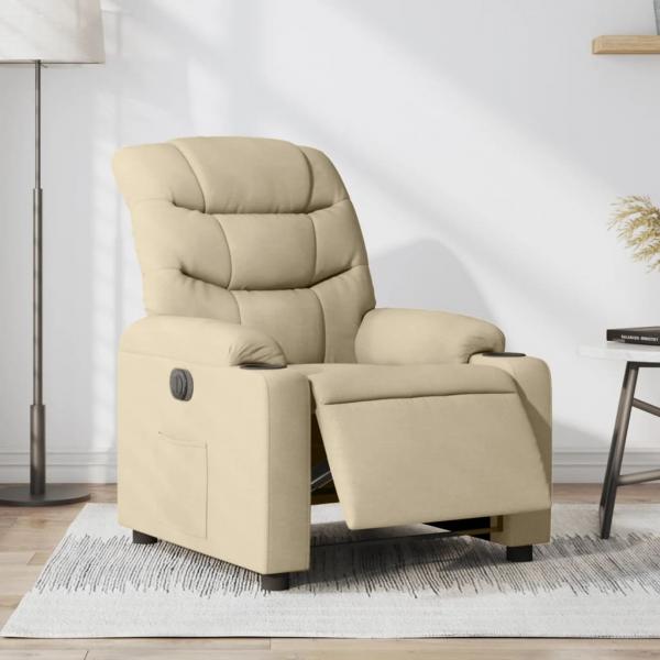 ARDEBO.de - Relaxsessel Elektrisch Creme Stoff