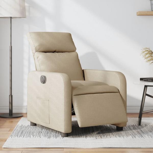 ARDEBO.de - Relaxsessel Elektrisch Creme Stoff