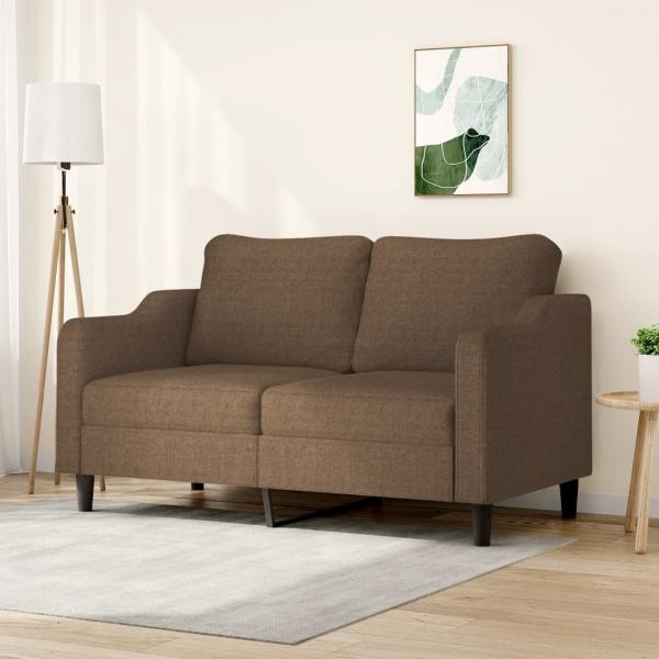 ARDEBO.de - 2-Sitzer-Sofa Braun 140 cm Stoff