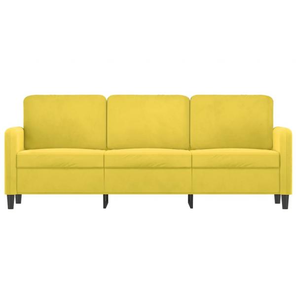 3-Sitzer-Sofa Gelb 180 cm Samt