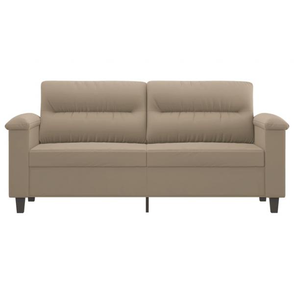 2-Sitzer-Sofa Taupe 140 cm Mikrofasergewebe