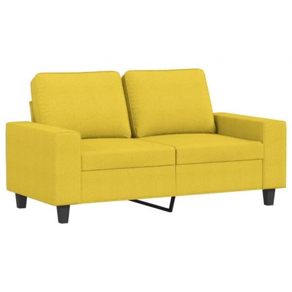 2-Sitzer-Sofa Hellgelb 120 cm Stoff