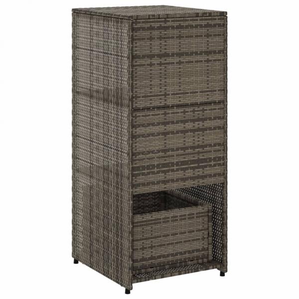 Gartenschrank Grau 50x55x115 cm Poly Rattan