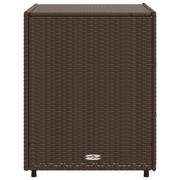 Gartenschrank Braun 55x59x69 cm Poly Rattan