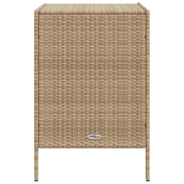 Gartenschrank Beige 55x59x80 cm Poly Rattan