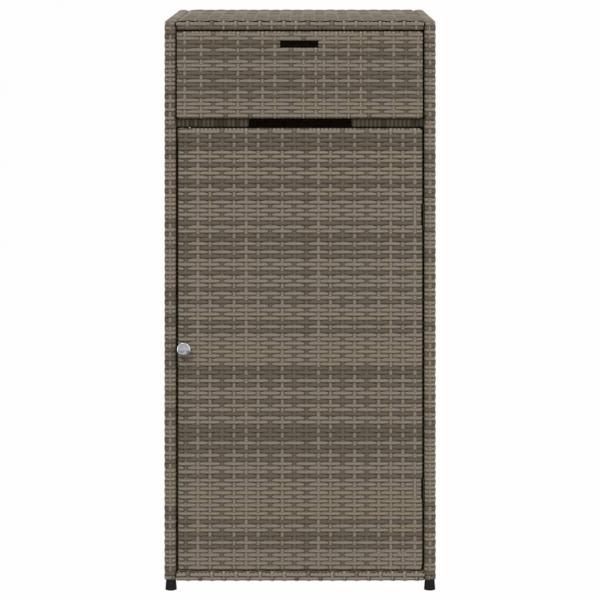 Gartenschrank Grau 55x55x111 cm Poly Rattan