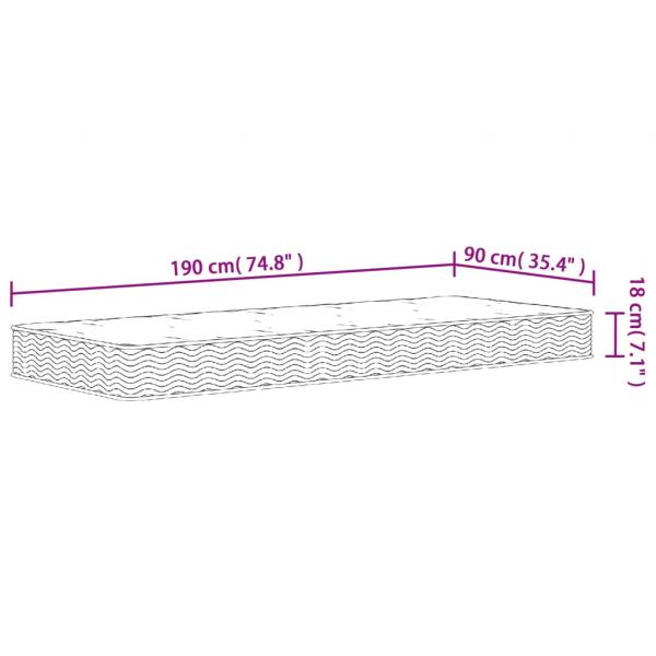 Matratze Bonnell-Federkern Mittel 90x190 cm