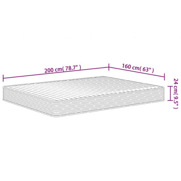 Matratze Schaumstoff Mittelweich 160x200 cm