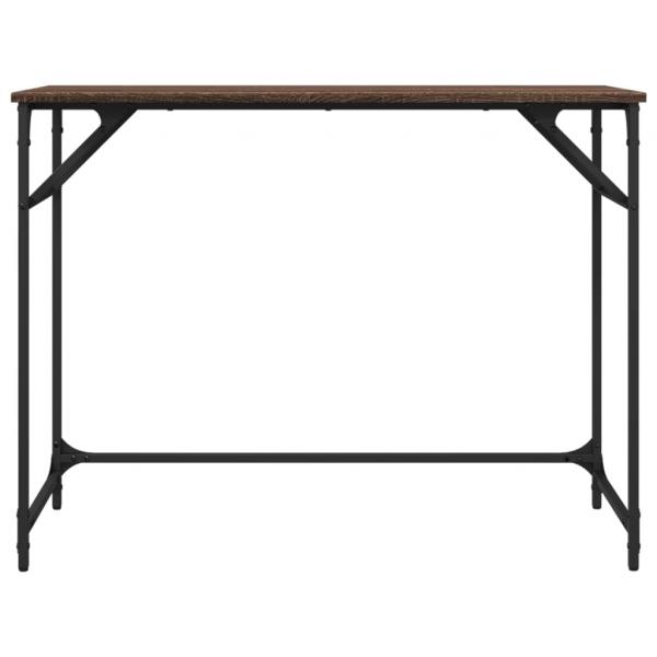 Schreibtisch Braun Eichen-Optik 100x45x76cm Holzwerkstoff Stahl