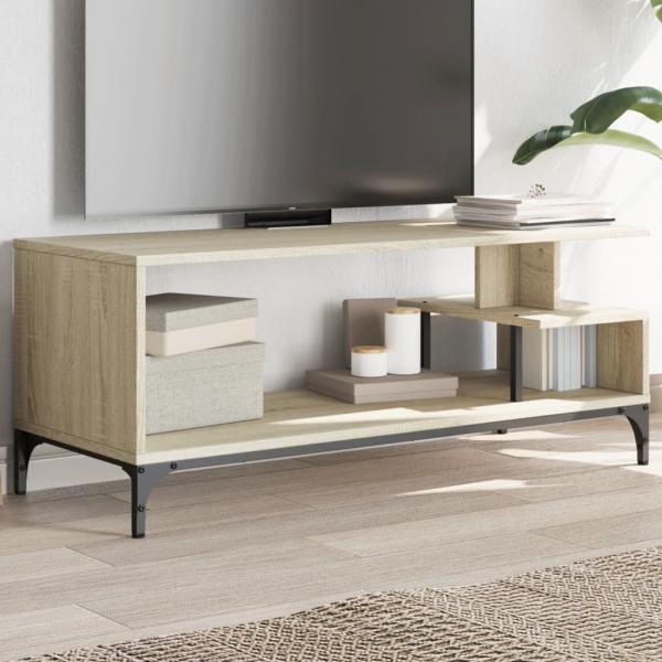 ARDEBO.de - TV-Schrank Sonoma-Eiche 102x40x41 cm Holzwerkstoff und Stahl