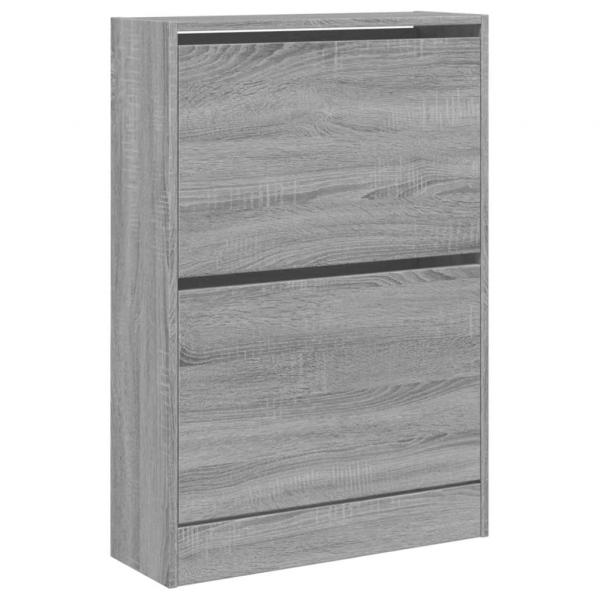 Schuhschrank Grau Sonoma 60x21x87,5 cm Holzwerkstoff