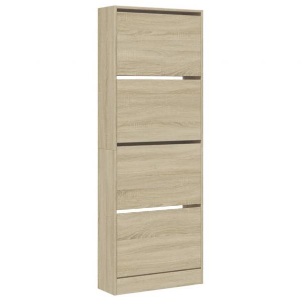 Schuhschrank Sonoma-Eiche 60x21x163,5 cm Holzwerkstoff