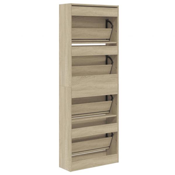 Schuhschrank Sonoma-Eiche 60x21x163,5 cm Holzwerkstoff