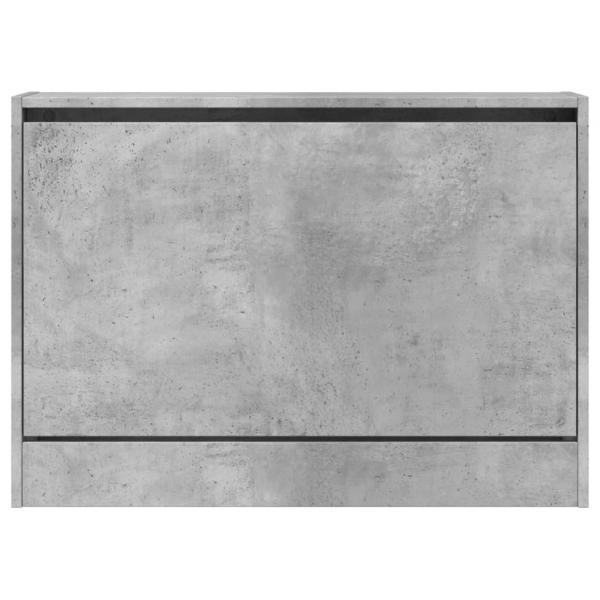 Schuhschrank Betongrau 80x21x57 cm Holzwerkstoff