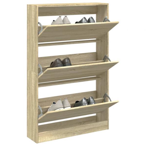 ARDEBO.de - Schuhschrank Sonoma-Eiche 80x21x125,5 cm Holzwerkstoff