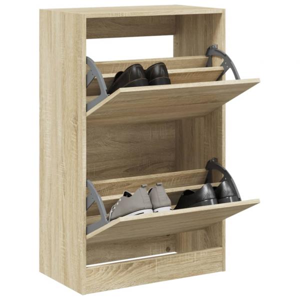 ARDEBO.de - Schuhschrank Sonoma-Eiche 60x34x96,5 cm Holzwerkstoff