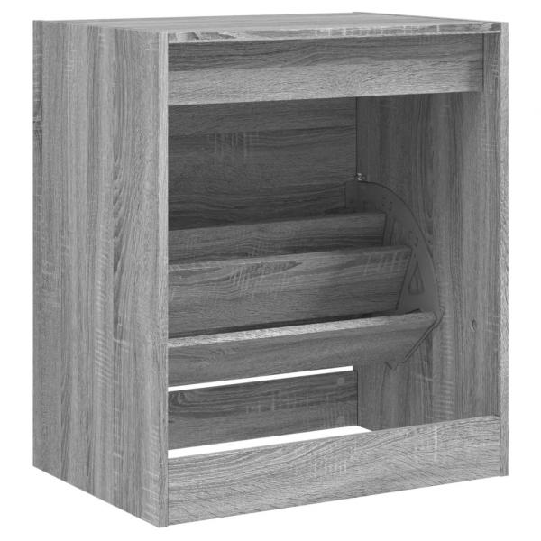 Schuhschrank Grau Sonoma 60x42x69 cm Holzwerkstoff