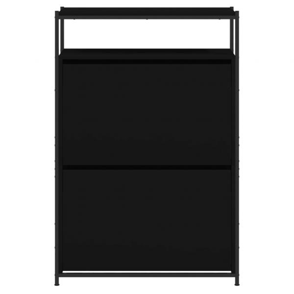 Schuhschrank Schwarz 75x34x112 cm Holzwerkstoff