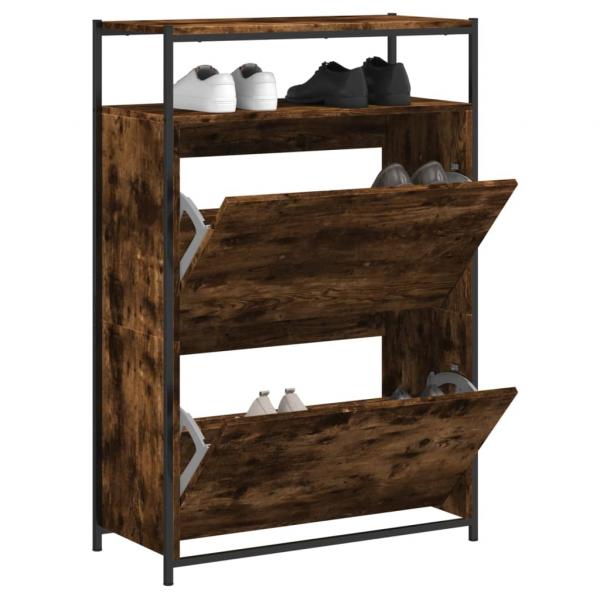 ARDEBO.de - Schuhschrank Räuchereiche 75x34x112 cm Holzwerkstoff