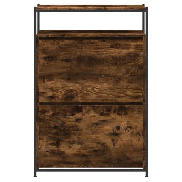 Schuhschrank Räuchereiche 75x34x112 cm Holzwerkstoff