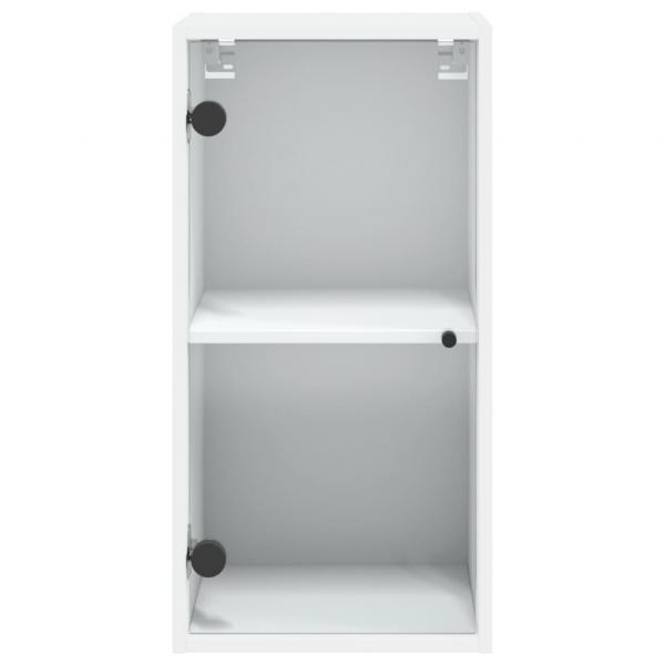 Wandschrank mit Glastüren Weiß 35x37x68,5 cm