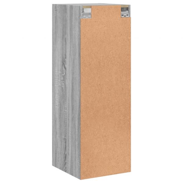 Wandschrank mit Glastüren Grau Sonoma 35x37x100 cm