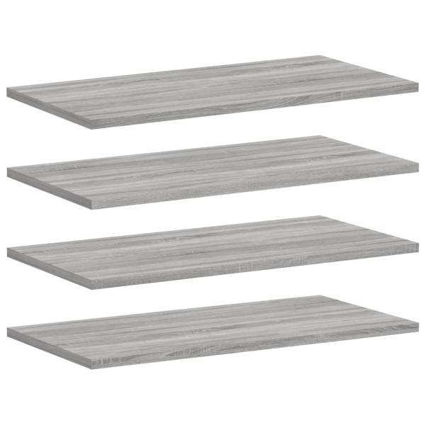 Wandregale 4 Stk. Grau Sonoma 60x30x1,5 cm Holzwerkstoff