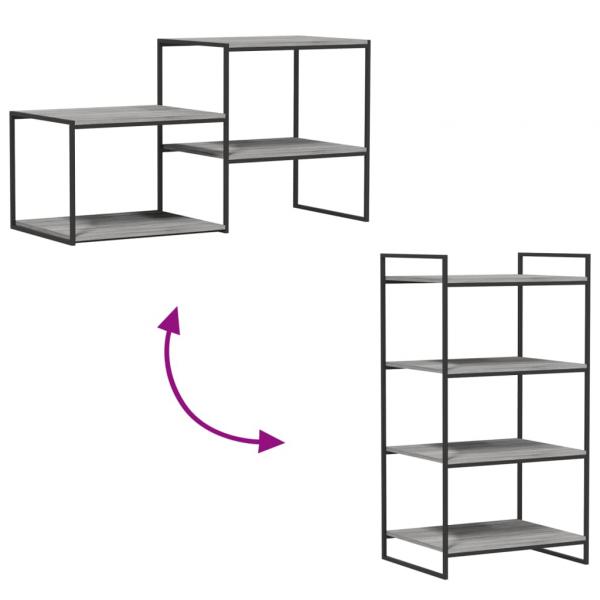 Wandregale 4 Stk. Grau Sonoma 60x50x1,5 cm Holzwerkstoff