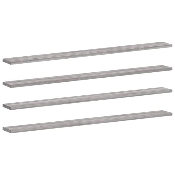 Wandregale 4 Stk. Grau Sonoma 100x10x1,5 cm Holzwerkstoff