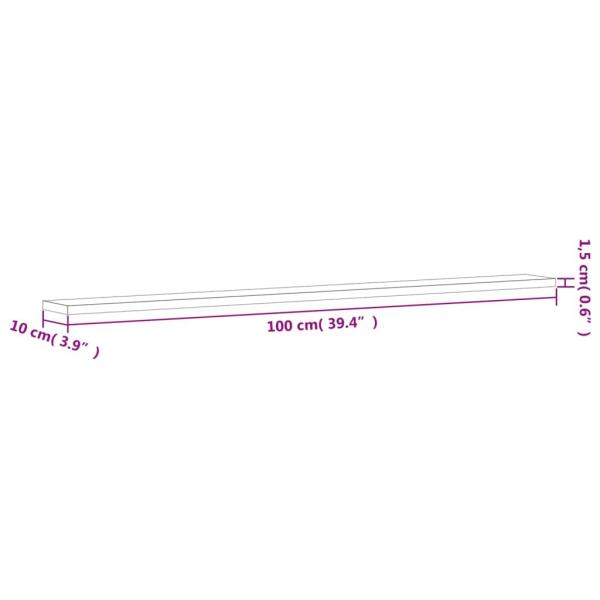 Wandregale 4 Stk. Grau Sonoma 100x10x1,5 cm Holzwerkstoff