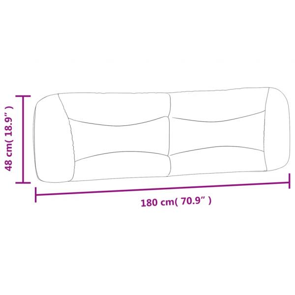 Kopfteil-Kissen Hellgrau 180 cm Stoff