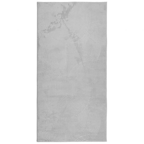 Teppich IZA Kurzflor Skandinavischer Look Grau 100x200 cm