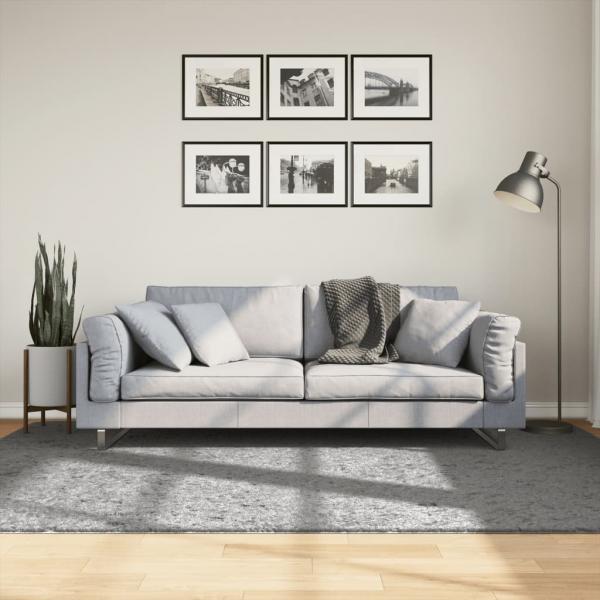ARDEBO.de - Shaggy-Teppich PAMPLONA Hochflor Modern Grau 160x230 cm