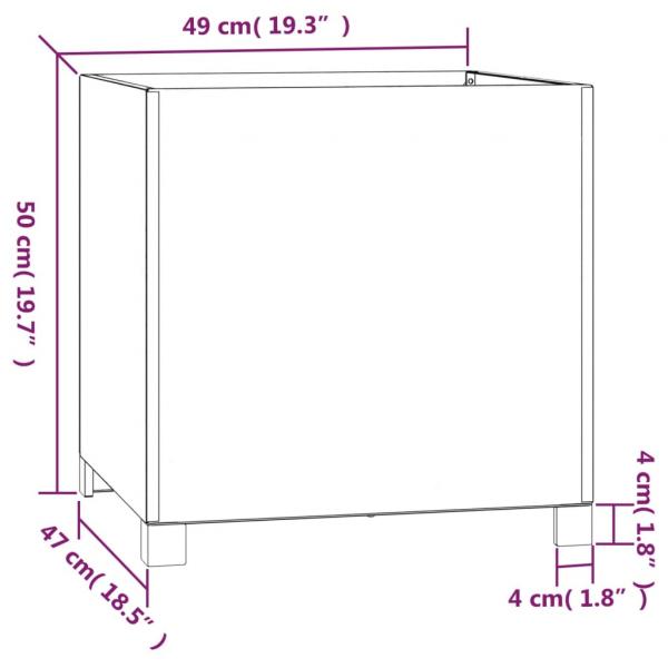 Pflanzkübel mit Beinen Rostig 49x47x50 cm Cortenstahl