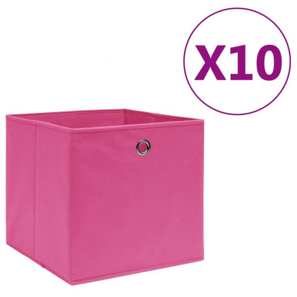 ARDEBO.de - Aufbewahrungsboxen 10 Stk. Vliesstoff 28x28x28 cm Rosa