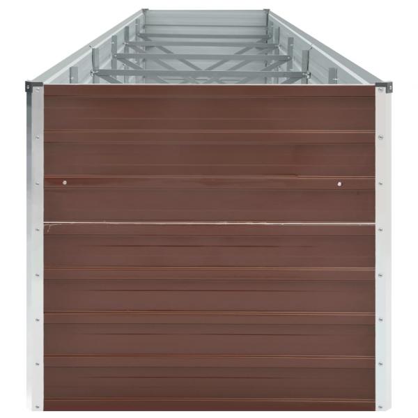 Garten-Hochbeet Verzinkter Stahl 480x80x45 cm Braun