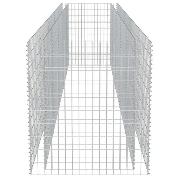 Gabionen-Hochbeet Verzinkter Stahl 450×90×100 cm