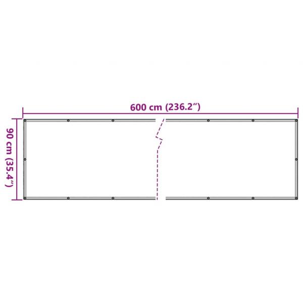 Balkonsichtschutz Oxfordgewebe 90x600 cm Beige