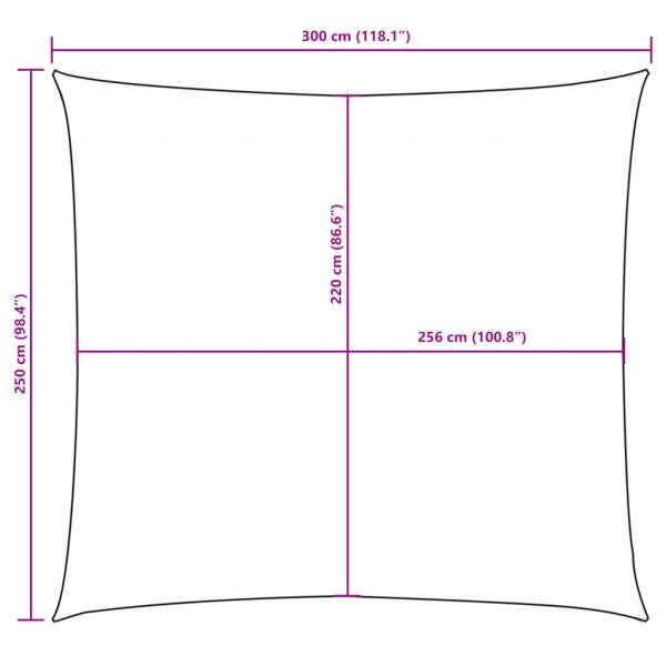 Sonnensegel Oxford-Gewebe Rechteckig 2,5x3 m Anthrazit