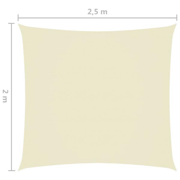 Sonnensegel Oxford-Gewebe Rechteckig 2x2,5 m Creme