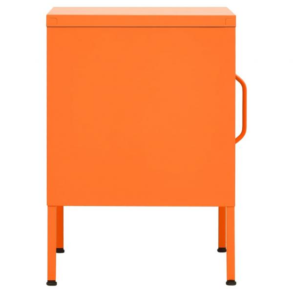 Nachttisch Orange 35x35x51 cm Stahl 