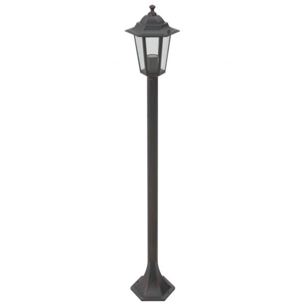 Garten-Pollerleuchte 6 Stk. E27 110 cm Aluminium Bronzefarben 