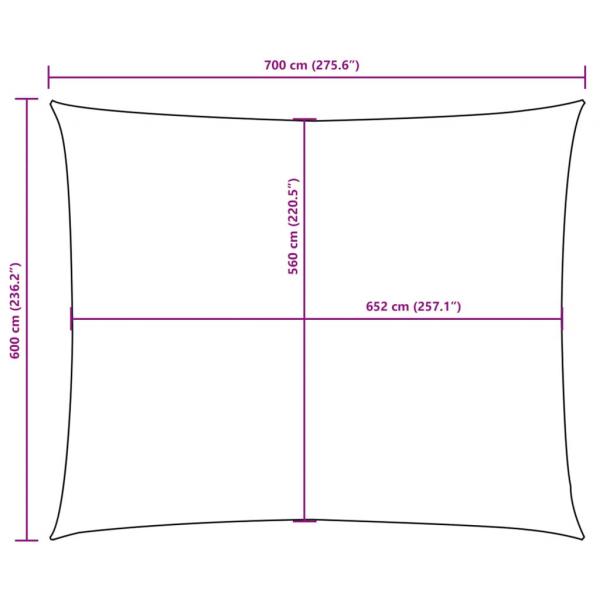 Sonnensegel Oxford-Gewebe Rechteckig 6x7 m Anthrazit