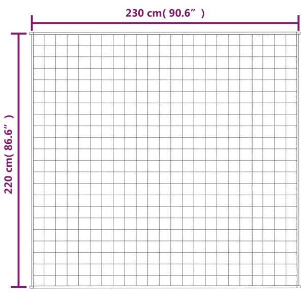 Gewichtsdecke Hellcreme 220x230 cm 15 kg Stoff