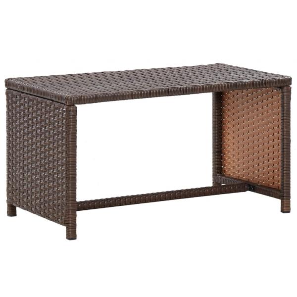 ARDEBO.de - Couchtisch Braun 70x40x38 cm Poly Rattan