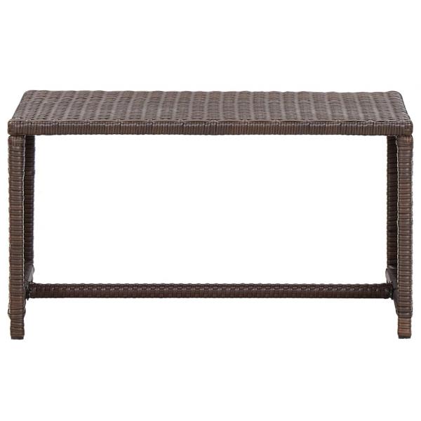 Couchtisch Braun 70x40x38 cm Poly Rattan