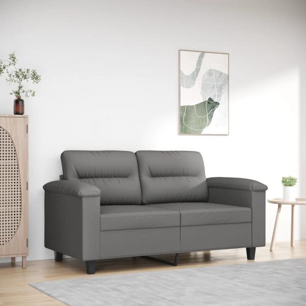 ARDEBO.de - 2-Sitzer-Sofa Dunkelgrau 120 cm Mikrofasergewebe