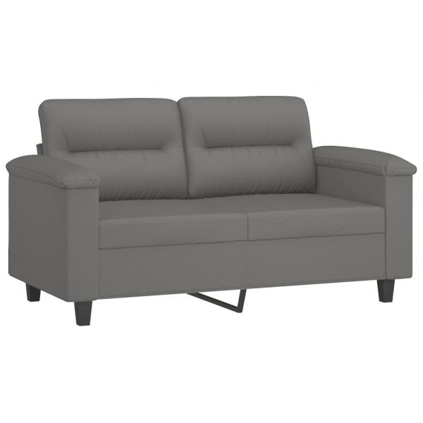 2-Sitzer-Sofa Dunkelgrau 120 cm Mikrofasergewebe