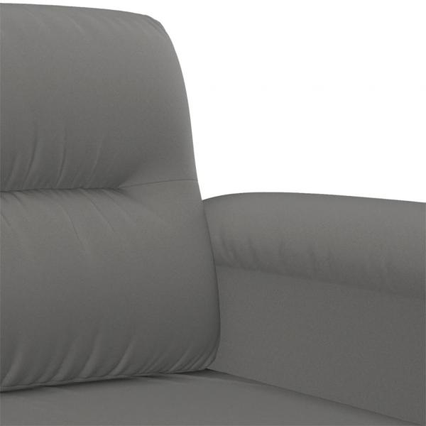 2-Sitzer-Sofa Dunkelgrau 120 cm Mikrofasergewebe